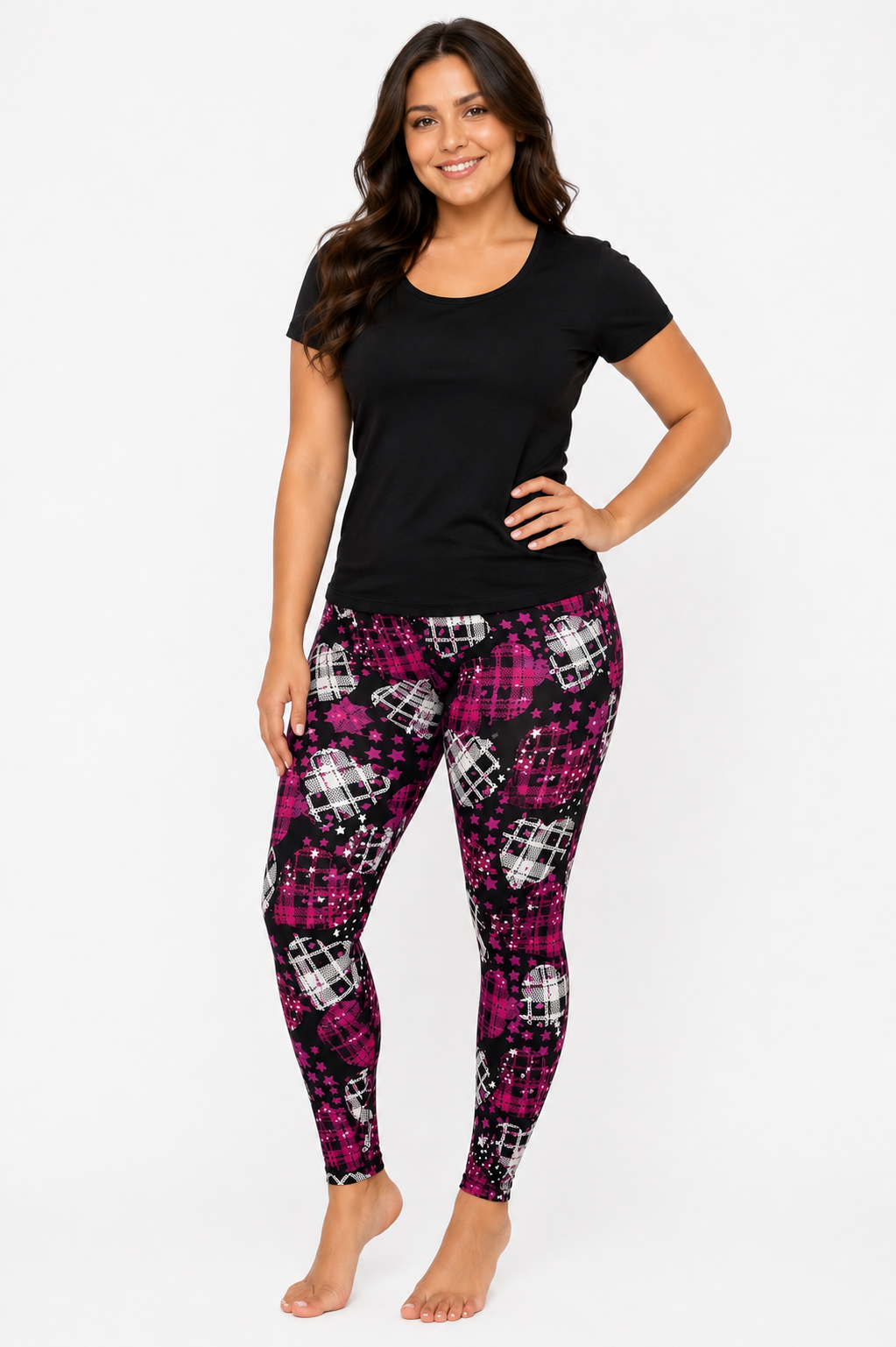 Curvaceous Pink Patchwork Hearts