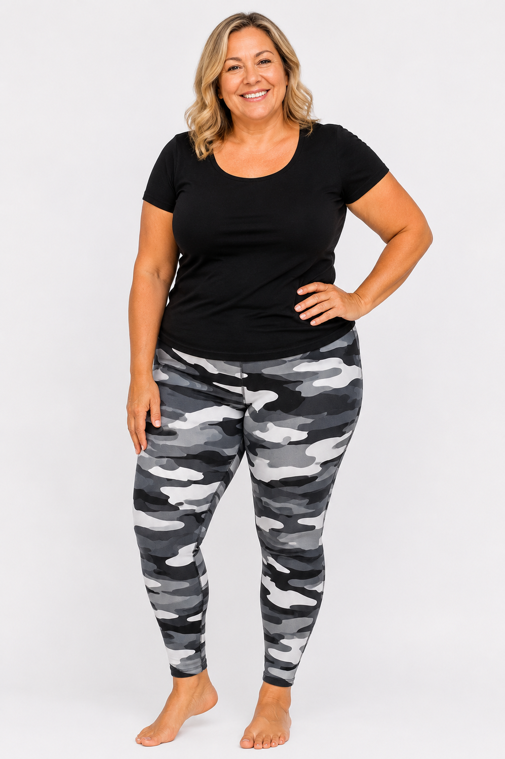 Curvaceous Urban Grey Camo