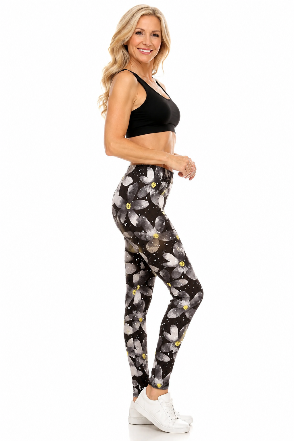 Lean Evening Snow Daisy Leggings