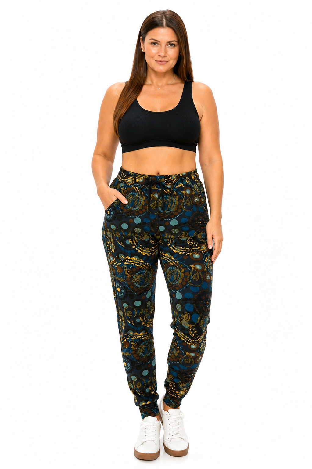 Luscious Joggers Paisley Mandala with Pockets