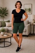 Lean Biker Shorts Hunter Green