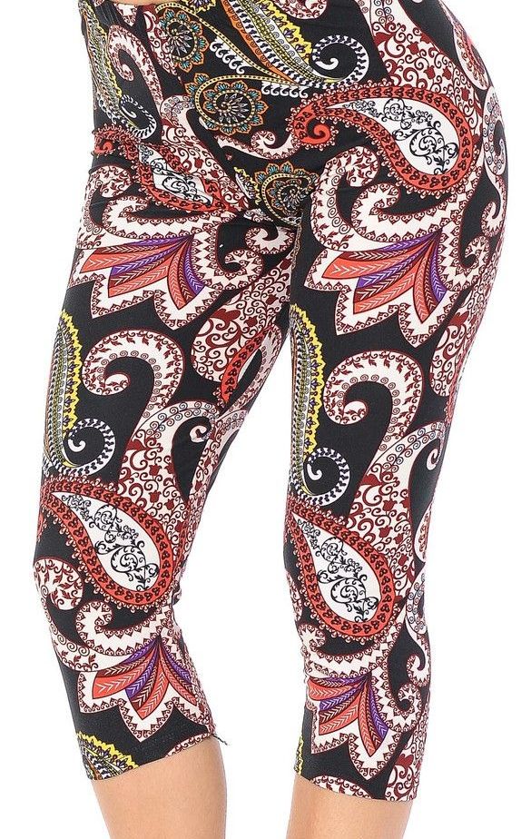 Capri Lean Raspberry Paisley